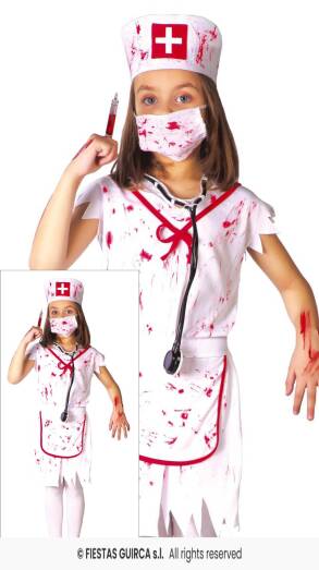 Strój Zakrwawiona Pielęgniarka 5-6  Lat 