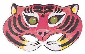 Maska Papierowa Zwierzątka Tygrys