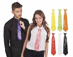 Krawat z Cekinami 40 Cm (8 kolorów)