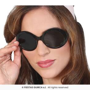 Okulary Czarne Muchy Retro Lata 60' 70'