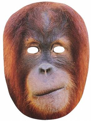 Maska papierowa Orangutan