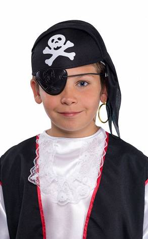 Czapka Pirat z Chustą Czarna