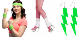 Zestaw Lat 80 - Neon Disco Queen