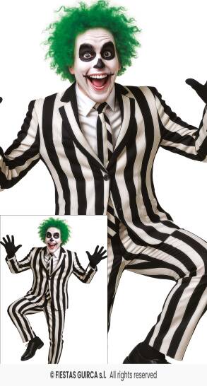 Strój Joker w paski - L