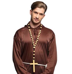 Naszyjnik Różaniec Drewniany z Krzyżem XL 