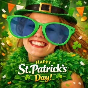 OKULARY XXL ZIELONE DZIEŃ ŚWIĘTEGO PATRYKA