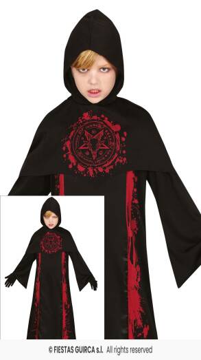 Strój Wampir Kapłan Ciemności Satanista 7-9 Lata 