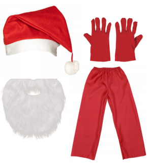 Zestaw Świętego Mikołaja dla dziecka 4 w1 