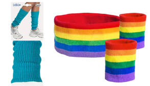 ZESTAW DISCO TURKUSOWE GETRY KOLOROWE FROTKI