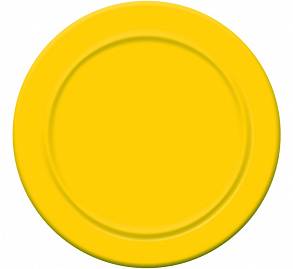 Talerzyki Jednokolorowe 18 cm 6 szt. Żółte