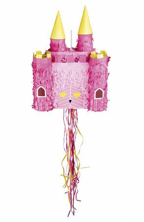 Piniata Zamek różowy 40x26 cm