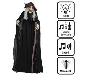 DEKORACJA STOJĄCA WIEDŹMA CZAROWNICA 170 CM