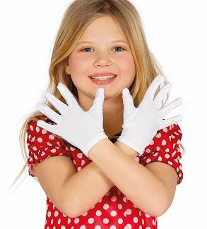 Rękawiczki białe dla dzieci 17 cm