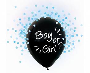 Balony Boy Or Girl niebieskie konfetti 12