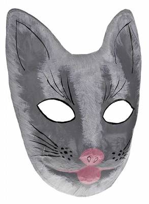 Maska Ręcznie Robiona Kot Szary