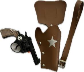 Zestaw Kowbojski Skórzany Złoty