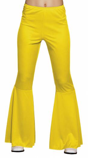 Spodnie Dzwony Żółte - M