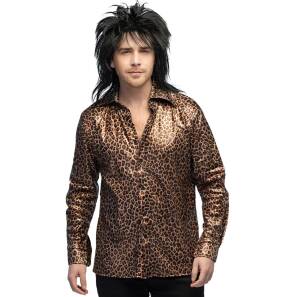 Koszula Męska Złota Retro Disco Panterka - XL