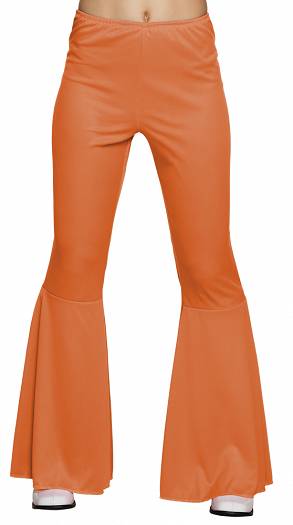 Spodnie Dzwony Pomarańczowe - M