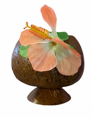 Kubek Kokos z Pomarańczowym Kwiatem