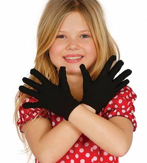 Rękawiczki czarne dla dzieci 17 cm