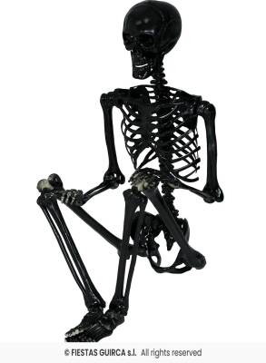 DEKORACJA CZARNY SZKIELET 90CM