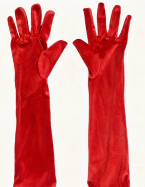 Rękawiczki Mikołaja Długie Czerwone XL 