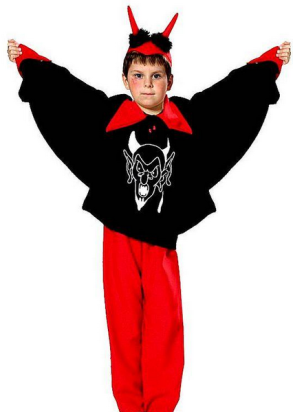 STRÓJ DZIECIĘCY DIABEŁ Z OGONEM 110 CM JASEŁKA