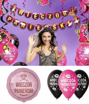 ZESTAW WIECZÓR PANIEŃSKI BALONY BANNER