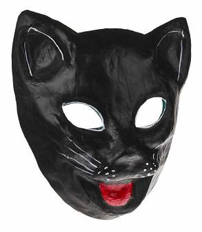 Maska Ręcznie Robiona Kot Czarny